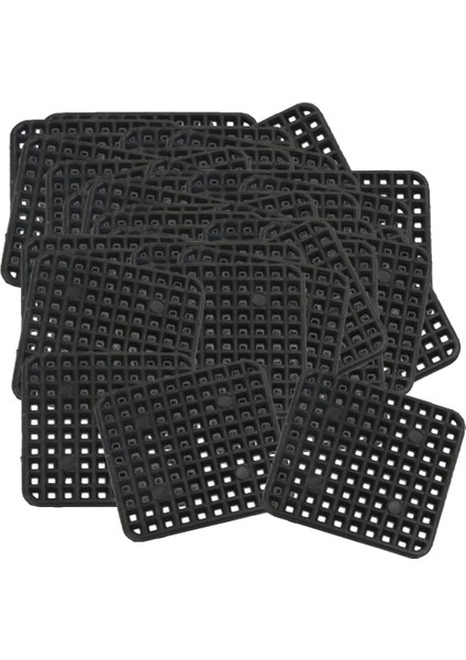 40pcs Bonsai Kare Drenaj Deliği Örgü Toprak Kaybını Önleyin 4.5x4.5 Cm 4.5x4.5cm_40pcs (Yurt Dışından)