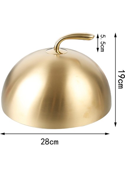 Paslanmaz Çelik Biftek Kapak Kapakları 20/24/26/28cm Teppanyaki Kubbe Çanağı Veya (Yurt Dışından)