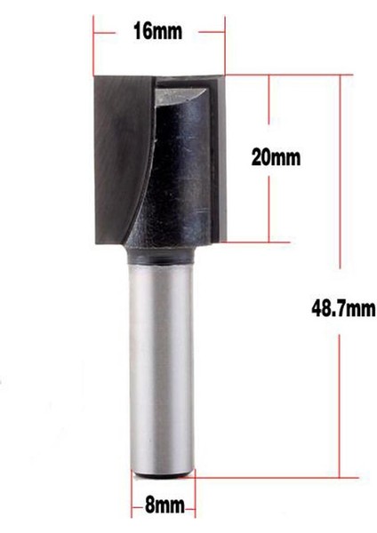 8mm Shank Alt Temizleme Dado Yönlendirici Bit 5-18mm Ahşap Kesme Aracı 8x16mm (Yurt Dışından) fiyatları