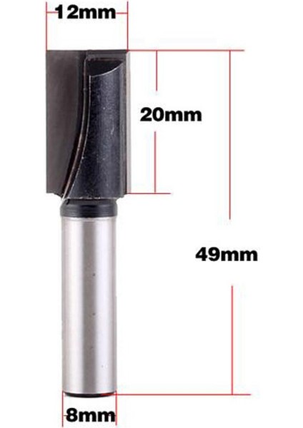 8mm Shank Alt Temizleme Düz/ Dado Yönlendirici Bit 5-18mm Ahşap Kesme Aracı 8x12mm (Yurt Dışından) fiyatları