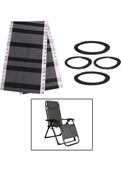 Recliner Yedek Kumaş Nefes Alabilen Sandalye Salonu Plaj Gri + Halat (Yurt Dışından) indirimleri