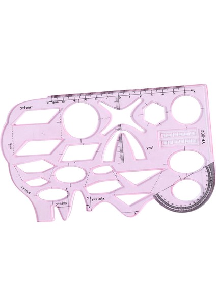 Çok Işlevli Geometrik Cetvel Taslak Cetveller Pembe Boyamak Için Şablon Çizim (Yurt Dışından)