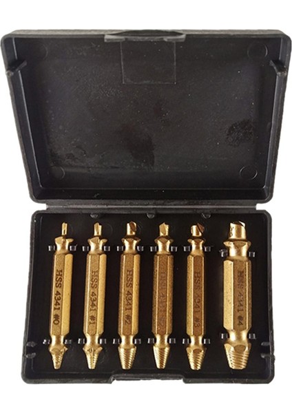 6 Adet Hasarlı Vida Çıkarıcı Seti Soyulmuş Vida Çıkarıcı (Yurt Dışından)