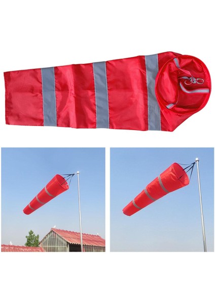 Havacılık Windsock Oxford Rüzgar Yönlü Çorap Çantası Kırmızı 150cm (Yurt Dışından)