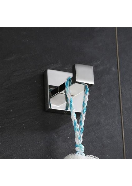 Paslanmaz Çelik Banyo Donanım Seti Ayna Krom Cilalı Havlu Askısı Tuvalet Kağıdı Tutucu Havlu Bar Kanca Banyo Aksesuarları | Banyo Donanım Setleri (Yurt Dışından)