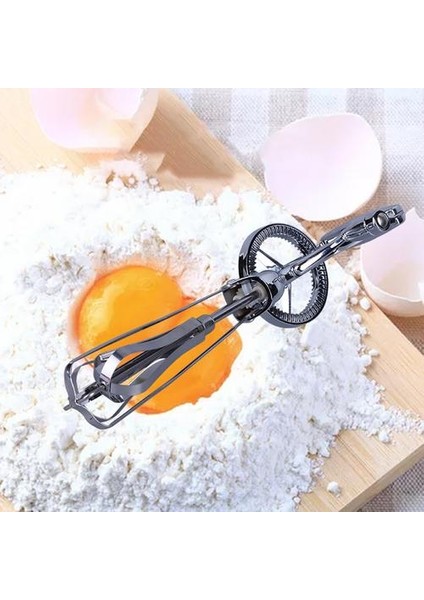 Paslanmaz Çelik Döner Manuel Yumurta Çırpıcı Yaratıcı Kolu Çırpma Mikser Çalkalayıcı Mutfak Pişirme Gadget Yumurta Blender Karıştırma Aracı | Yumurta Çırpıcı (Yurt Dışından)
