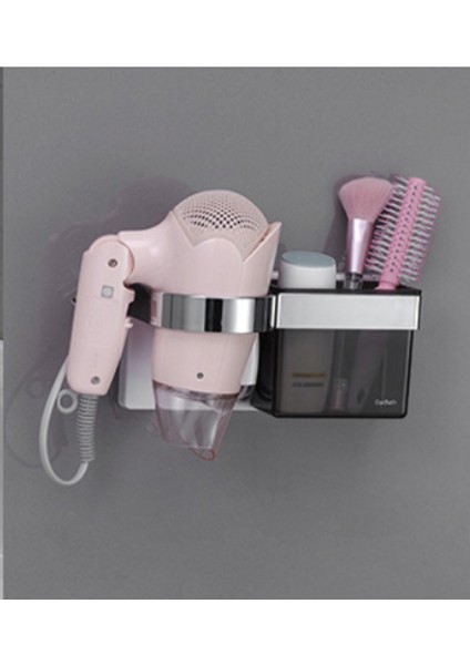 Yumruksuz Duvar Asılı Tuvalet Saç Kurutma Makinesi Raf Tırnaksız Depolama Raf Banyo Saç Kurutma Makinesi Raf (Yurt Dışından)