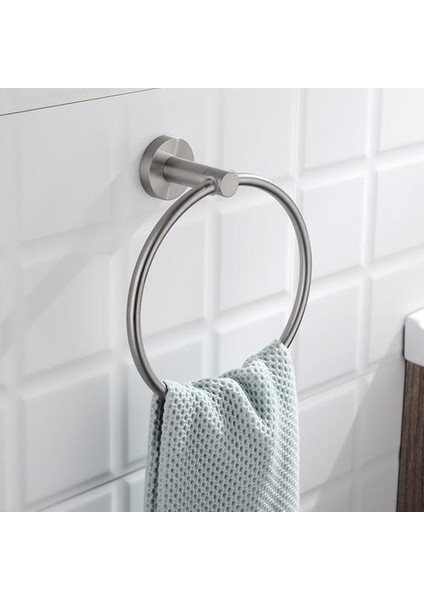 Fırçalanmış Banyo Aksesuarları Donanım Seti Matt Fırça / Altın Havlu Yüzük Tuvalet Kağıdı Tutucu Fırça Askı Robe Kanca Paslanmaz Çelik | Banyo Donanım Setleri (Yurt Dışından)