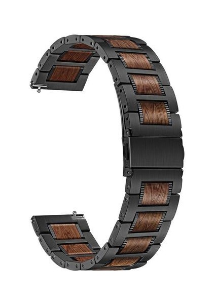 Paslanmaz Çelik ve Amp;watch Band Askısı Için Doğal Ahşap Saat Bandosu | Bantlar Izle (Yurt Dışından)