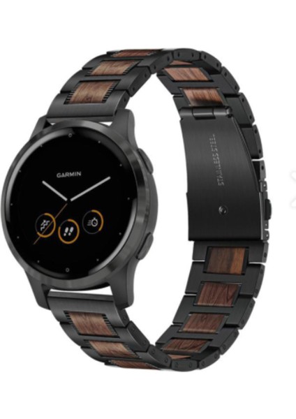 Paslanmaz Çelik ve Amp;watch Band Askısı Için Doğal Ahşap Saat Bandosu | Bantlar Izle (Yurt Dışından)