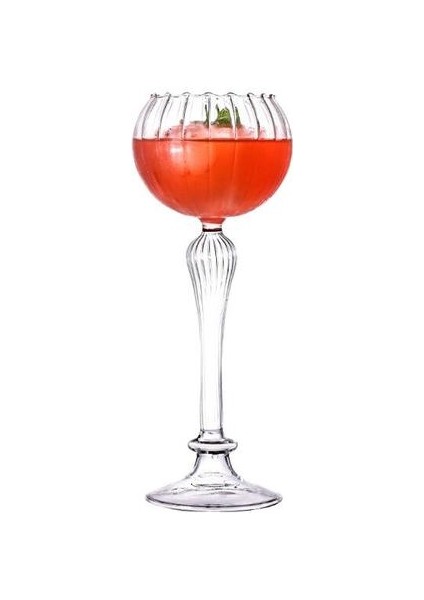 320 ml Yaratıcı Kokteyl Cam Avrupa Tarzı Çiçek Şekli Kırmızı Şarap Viski Cam Goblet Düğün Şampanya Gözlük Kupası | Şeffaf (Yurt Dışından)