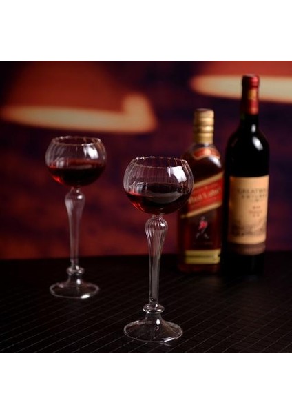 320 ml Yaratıcı Kokteyl Cam Avrupa Tarzı Çiçek Şekli Kırmızı Şarap Viski Cam Goblet Düğün Şampanya Gözlük Kupası | Şeffaf (Yurt Dışından)