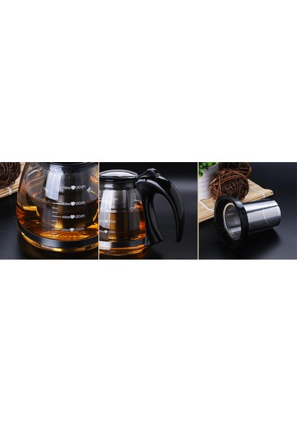Yaratıcı Tasarım Cam Çaydanlık 750 ml Moda Cam Çaydanlık Çay Çiçek ile Çıkarılabilir Çelik Infuser Filtre Çay Su Isıtıcısı | Çaydanlıklar (750ML) (Yurt Dışından)