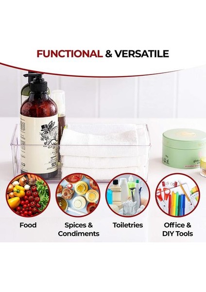 4 Adet Buzdolabı Organizatör Bins Istiflenebilir Buzdolabı Gıda Saklama Kutusu Kolu Temizle Plastik Kiler Gıda Dondurucu Organizatör Aracı | Raflar ve Amp;tutucular (Yurt Dışından) indirimleri