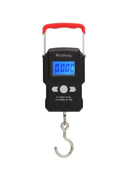 50KG / 5g LCD Dijital Ekran Arka Işık Taşınabilir Asılı Kanca Ölçeği Çift Hassasiyet Balıkçılık Seyahat Mini Elektronik Tartı Ölçeği | Tartım Terazi (Yurt Dışından)