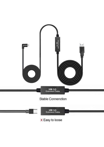 2in1 Toplam 8 M / 26FT Tip A To C USB Veri Vr Kulaklık Uzatma Kablo Hattı Oculus Quest 2 Link Steam Vr Gözlük Aksesuarları | 3D Gözlük / Sanal Gerçeklik Gözlükleri (Yurt Dışından)