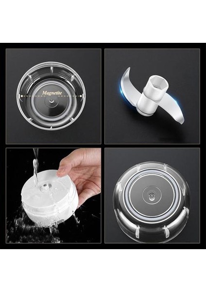 Elektrikli Gıda Kırıcı Mini Sarımsak Basın Sarımsak Sebze Kıyıcı Mutfak Ezilmiş Sarımsak Zencefil Ezilmiş Biber (Pembe, 250ML) (Yurt Dışından)