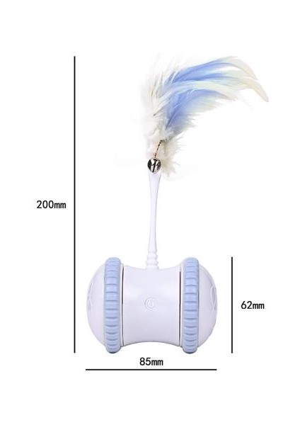 Akıllı Interaktif Pet Köpek Kedi Oyuncak LED Işık USB Şarj Glow Tumbler Pet 360 Derece Kendinden Dönen Top Oyuncak Pet Kedi Malzemeleri Için | Kedi Oyuncakları (Gri) (Yurt Dışından) fiyatları