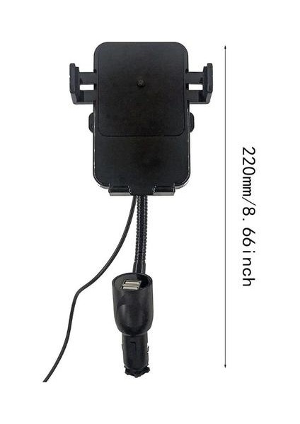 Akıllı Çakmak Çift USB Akıllı Hızlı Şarj Araba Kablosuz Şarj Evrensel Navigasyon Cep Telefonu Braketi Tutucu | Telefon Sahipleri ve Amp;duruş (Yurt Dışından)