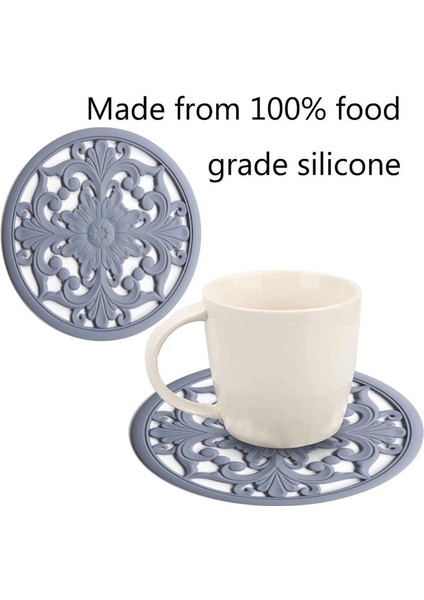 3 Adet / Takım Silikon Trivet Mat Kaymaz Bardaklar Sıcak Pot Tutucu Sıcak Pedleri Masa Mutfak Için Sıcak Pedler Mutfak Aksesuarları | Mats & Amp;pedler (Mavi) (Yurt Dışından)