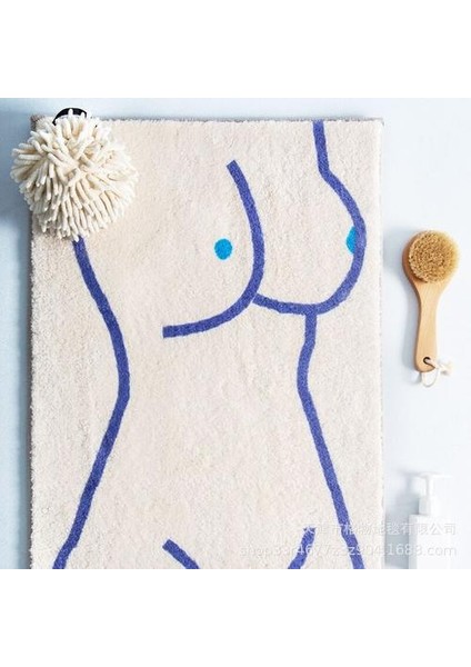Çok Boyutlu Avrupa Tarzı Yaratıcı Soyut Kaymaz Su Emici Kat Mat Eğlenceli Banyo Kapı Mat Makinesi Yıkanabilir Ayak Mat | Mat (40 * 60 Cm) (Yurt Dışından)
