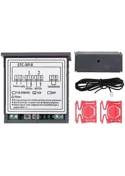 Dijital Sıcaklık Denetleyicisi C/f Termostat Rölesi 10A Isıtma/soğutma Otomatik Dönüşüm Termoregülatörü Çift LED Ekran (Yurt Dışından)