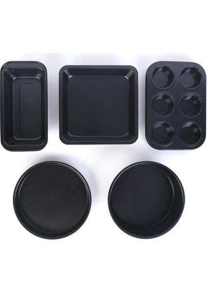5 Adet Karbon Çelik Kek Kalıp Pan Muffin Çikolata Pizza Pişirme Tepsi Kalıp Ekmek Kek Tatlı Yapımı Kalıplar Mutfak Aksesuarları | Bakeware Setleri (Yurt Dışından)