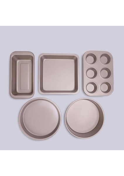 5 Adet Karbon Çelik Kek Kalıp Pan Muffin Çikolata Pizza Pişirme Tepsi Kalıp Ekmek Kek Tatlı Yapımı Kalıplar Mutfak Aksesuarları | Bakeware Setleri (Yurt Dışından)