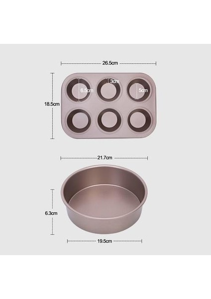5 Adet Karbon Çelik Kek Kalıp Pan Muffin Çikolata Pizza Pişirme Tepsi Kalıp Ekmek Kek Tatlı Yapımı Kalıplar Mutfak Aksesuarları | Bakeware Setleri (Yurt Dışından)