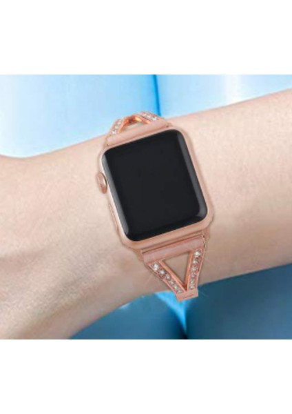 Lüks Elmas Bilezik Paslanmaz Çelik Bant Apple Watch Serisi Için Bilezik Kayışı Için Iwatch | Izle Bantları (Yurt Dışından)