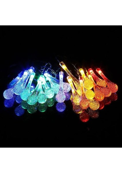 LED Güneş Su Damla Dize Işık Noel Partisi Bahçe Ağacı Dekoratif Için (Yurt Dışından)