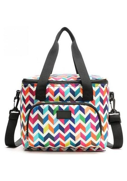 1 Adet Yenı Oxford Çift Katmanlı Soğutucu Öğle Yemeği Çantası Baskılı Yalıtımlı Termal Gıda Piknik Çanta Taşınabilir Omuz Öğle Yemeği Kutusu Tote | Öğle Yemeği Çantalar (Yurt Dışından)