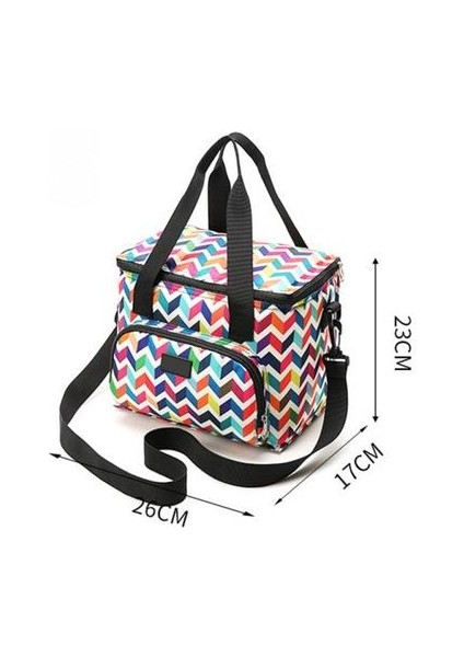 1 Adet Yenı Oxford Çift Katmanlı Soğutucu Öğle Yemeği Çantası Baskılı Yalıtımlı Termal Gıda Piknik Çanta Taşınabilir Omuz Öğle Yemeği Kutusu Tote | Öğle Yemeği Çantalar (Yurt Dışından) fiyatları