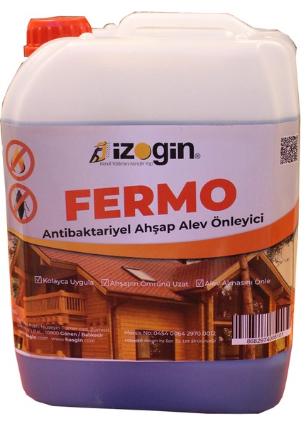 Fermo Ahşap Alev Önleyici 5 kg (35 ~ 40 metrekare için)