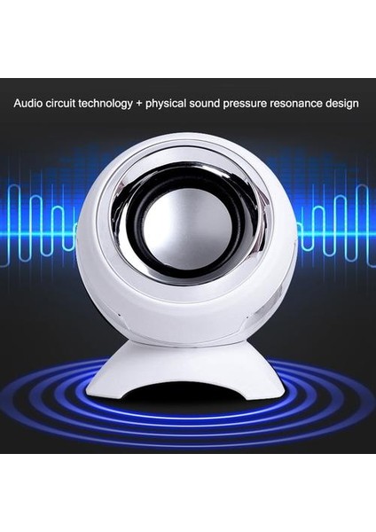 Beyaz Kablolu Mini Bilgisayar Hoparlör Bas Stereo Hoparlör Dizüstü Masaüstü Telefonu Için Uygun 6W Güçlü Ses Multimedya Hoparlör | Bilgisayar Hoparlörü (Yurt Dışından) fiyatları
