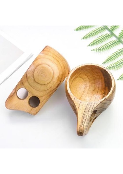 Doğal Ahşap Fincan Çay Kahve Fincanı Taşınabilir Açık Kamp Finlandiya Içme Kuksa Ahşap Kupa Kolu ile Kullanımlık Drinkware Hediye | Açık Hava Tablosu (Yurt Dışından) fiyatları