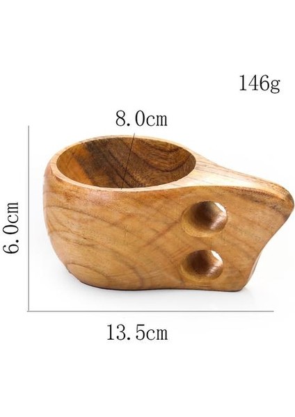 Doğal Ahşap Fincan Çay Kahve Fincanı Taşınabilir Açık Kamp Finlandiya Içme Kuksa Ahşap Kupa Kolu ile Kullanımlık Drinkware Hediye | Açık Hava Tablosu (Yurt Dışından) fırsatları