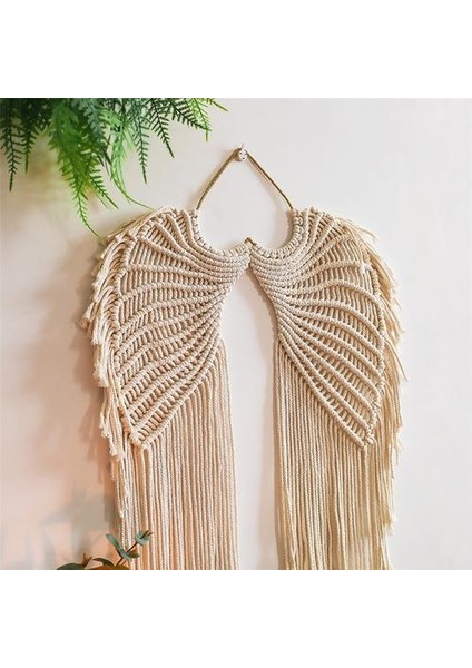 Makrome Duvar Asılı Boho Goblen Melekler Kanat Dokuma Bohemian Duvar Dekor Ev Dekorasyon Daire Yatak Odası Oturma Odası | Dekoratif Gobiyeller (Yurt Dışından)