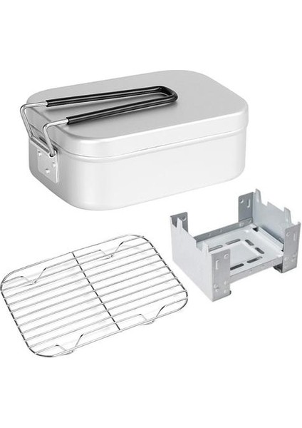 1000 ml Öğle Yemeği Kutusu Mini Katlanır Soba Buğulama Raf Combo Set Kamp Sofra Piknik Kamp Yürüyüş Balıkçılık Dağcılık Için | Açık Hava Tabloları (Yurt Dışından)