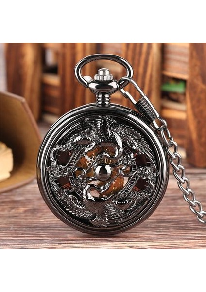 Vintage Siyah Vinç Kuşlar Hollow Mekanik El Sarma Cebi Erkek Antika Cep Kolye Manuel Mekanizma Saati Hediyeler | Cep ve Amp;fob Saatler (Yurt Dışından) fiyatları