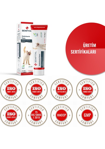 Multivitamin Paste 100 Gr. Kediler İçin Multivitamin Malt Macunu Vitamin B, C, D, Demir, Kalsiyum