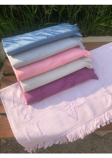 Plaj Havlusu Jakarlı 70 x 140 cm Bej modelleri