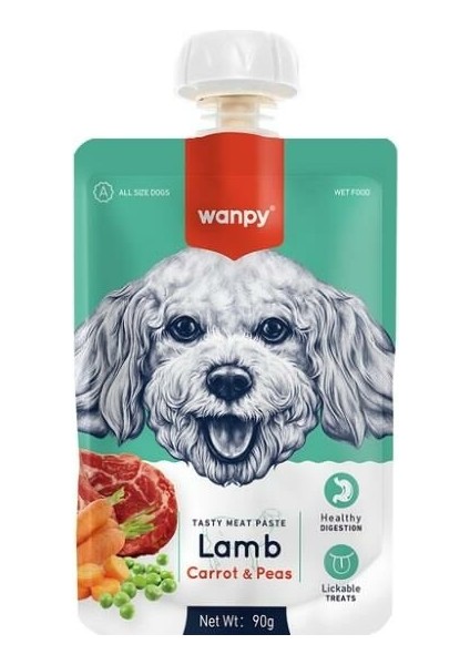 Taze Kuzulu ve Havuçlu Köpek Et Ezmesi 90 gr