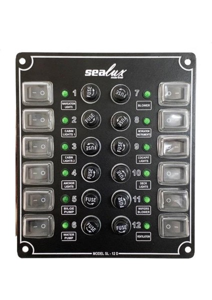 Switch Panel Izoleli Küçük 12 Lu 148X170 mm