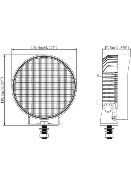 16W Yuvarlak 9 Ledli Kombo Sis Farı Off Road Çalışma Tekne Lambası CHM01