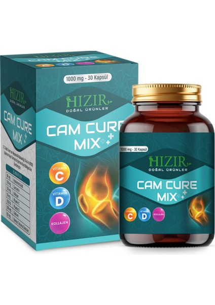 Camcuremix Bamya Tohumu Ekstraktı Hyaluronik Asit Kalsiyum D VitaminiC Vitamin Glukozamin Karışımlı 30 Kapsül