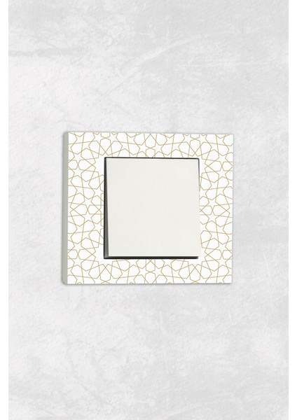 Markcat Grano Uv Baskılı Yıldız Desen Beyaz Tekli Dekoratif Anahtar Priz + Çerçeve Set