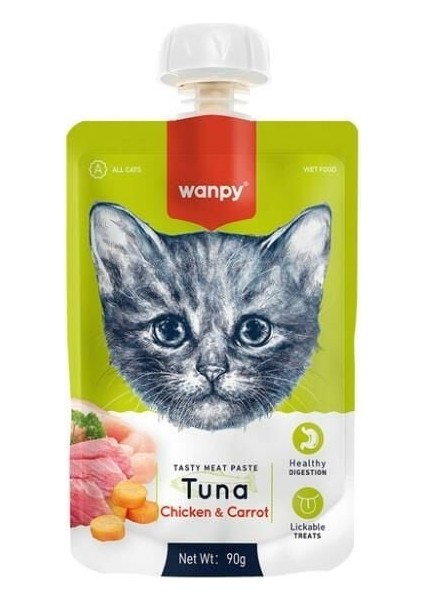 Taze Ton Balıklı ve Tavuklu Kedi Et Ezmesi 90 gr