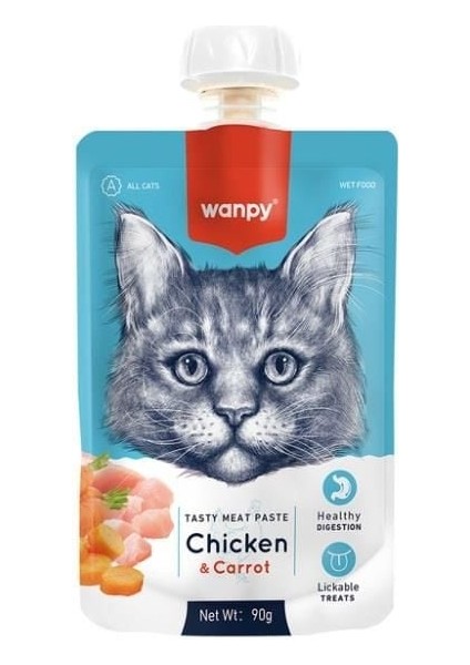 Taze Tavuklu ve Havuçlu Kedi Et Ezmesi 90 gr