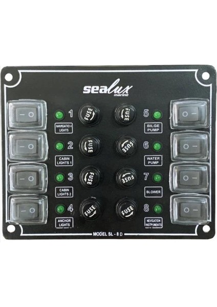 Switch Panel Izoleli Küçük 8 Li 148X120 mm